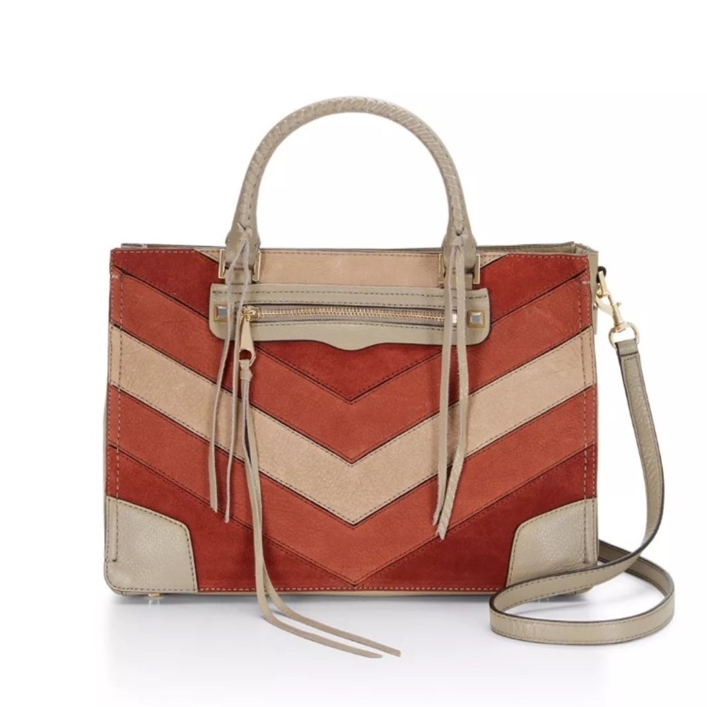 NWT‎ Rebecca Minkoff Chevron Big Regan Satchel Bag